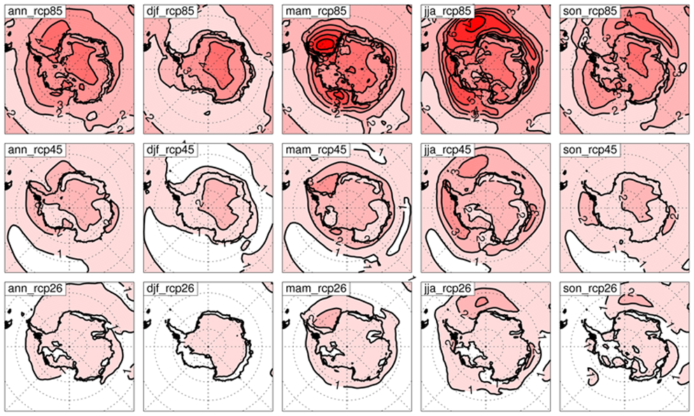 AntClim21 Antarctic temperature projections to 2100